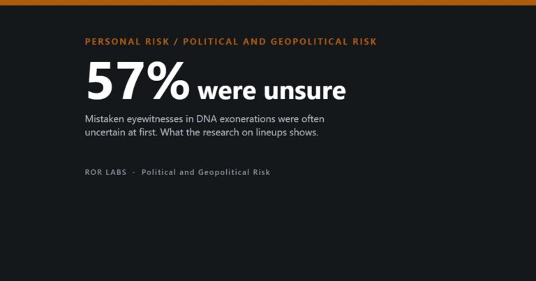 Cover: 57% were unsure. Eyewitness identification, what the evidence shows.