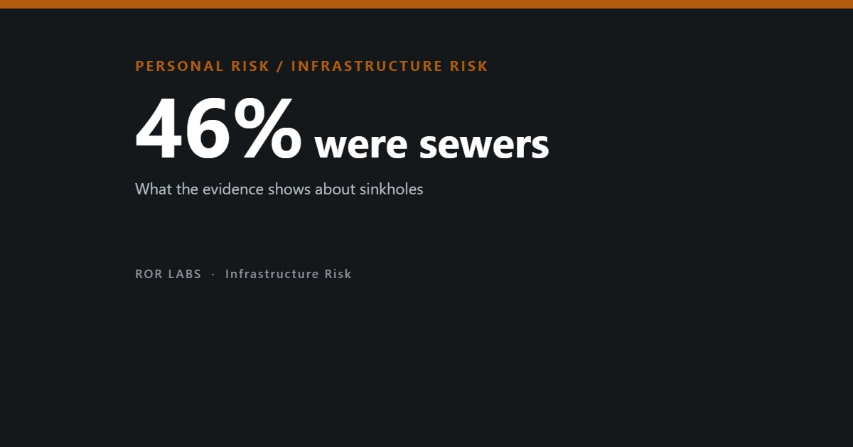 Cover: 46% were sewers — what the evidence shows about sinkholes