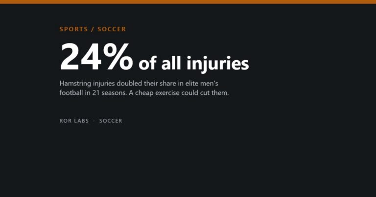 24% of all injuries: hamstrings in elite men's football