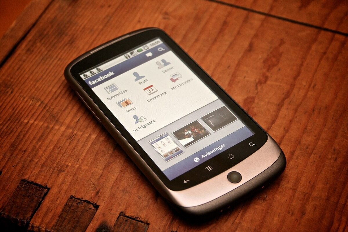 A smartphone running a social media app