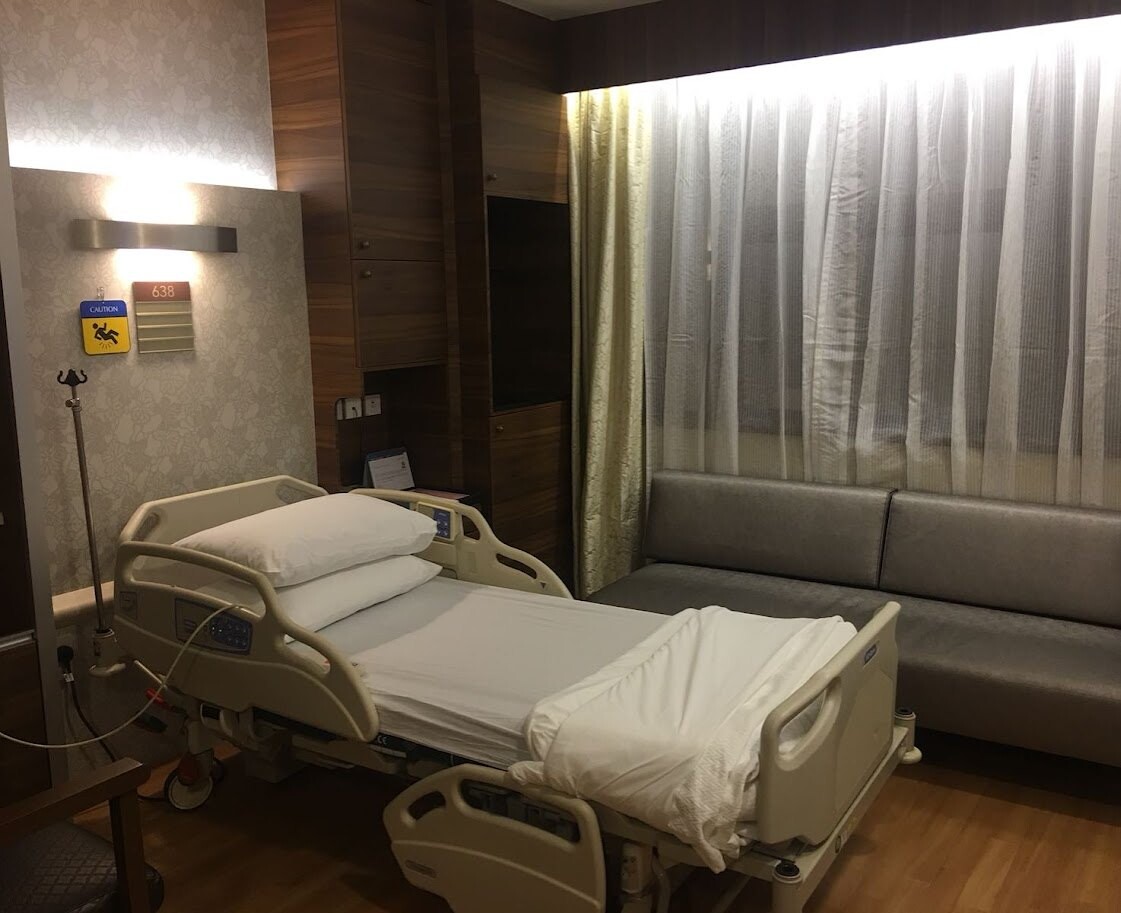 A modern hospital room
