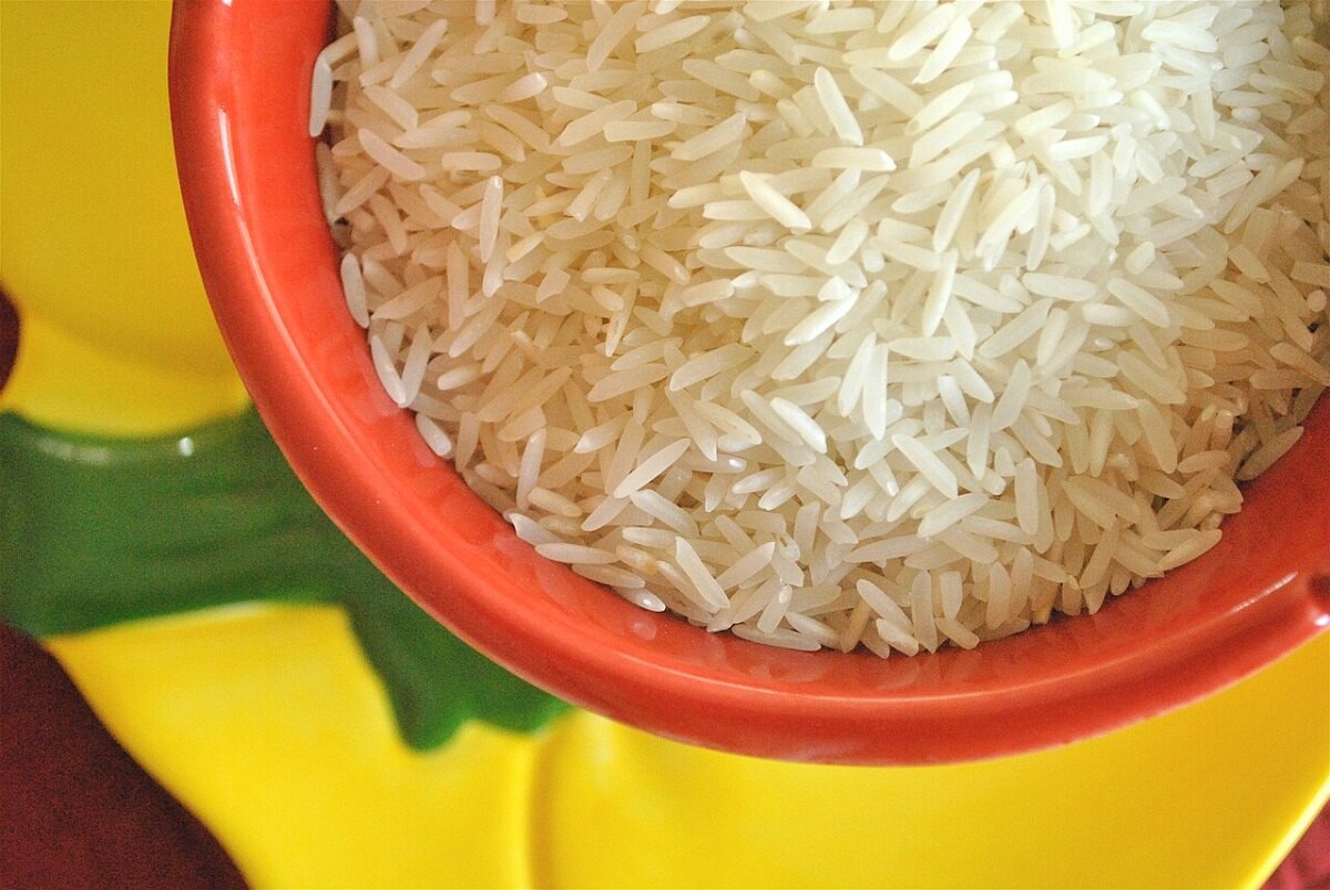 A bowl of basmati rice