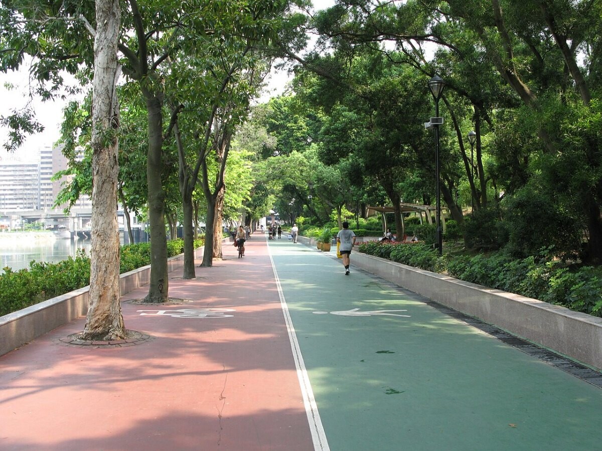 A jogging trail in Tuen Mun Park, Hong Kong
