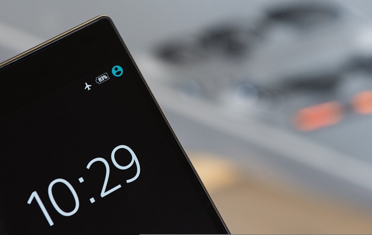 A smartphone display