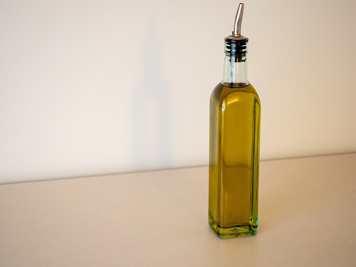 A bottle of olive oil