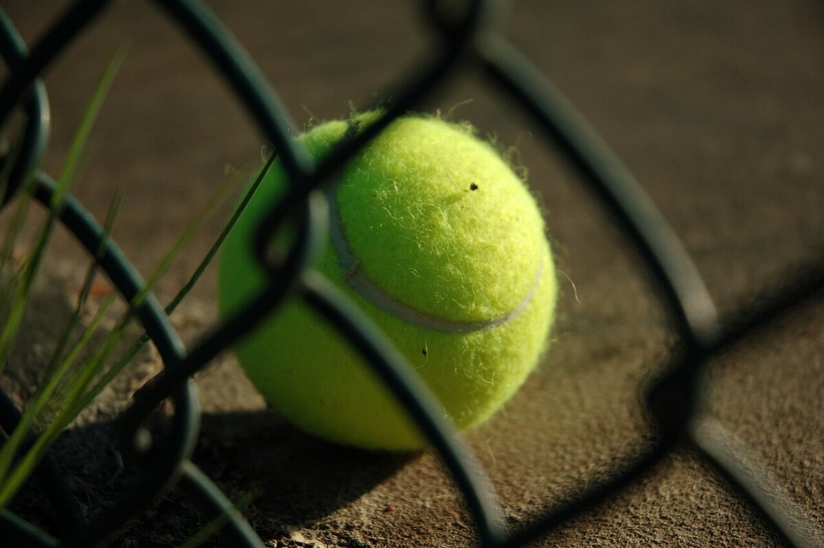 A tennis ball
