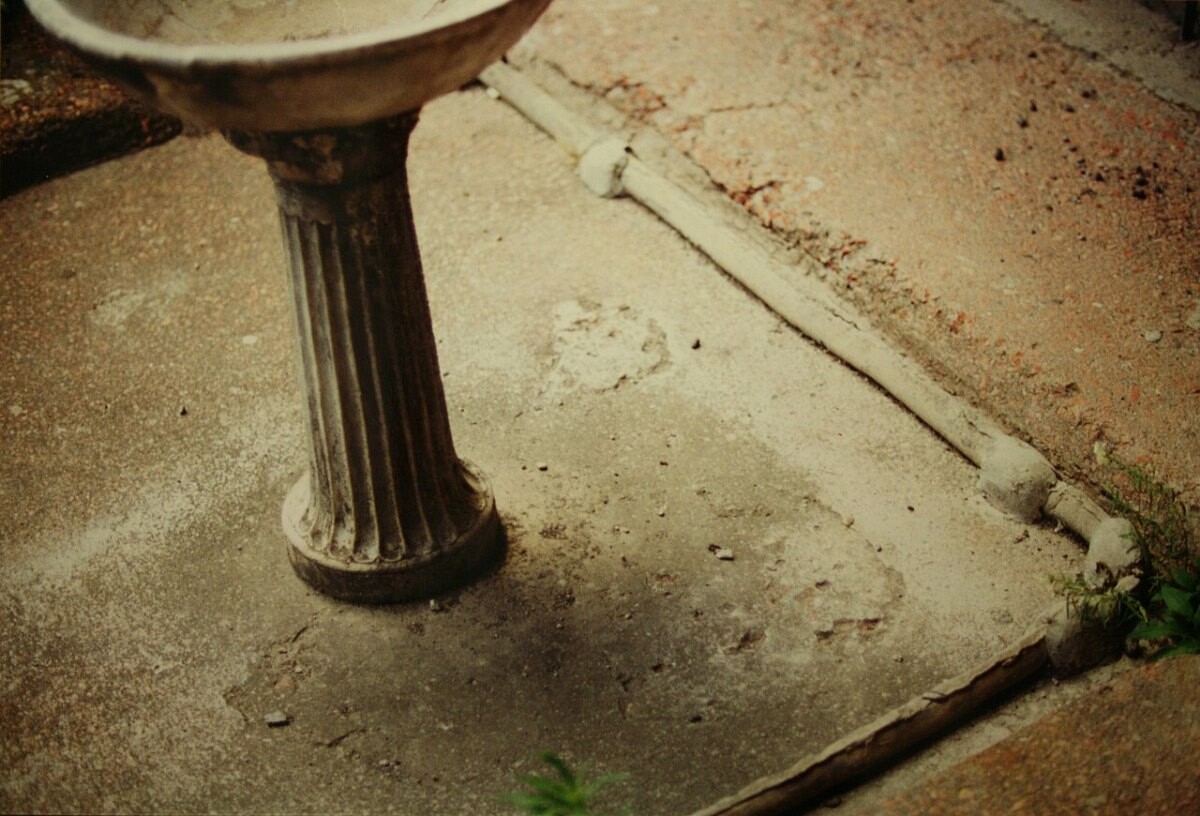 An ancient lead water pipe in Pompeii