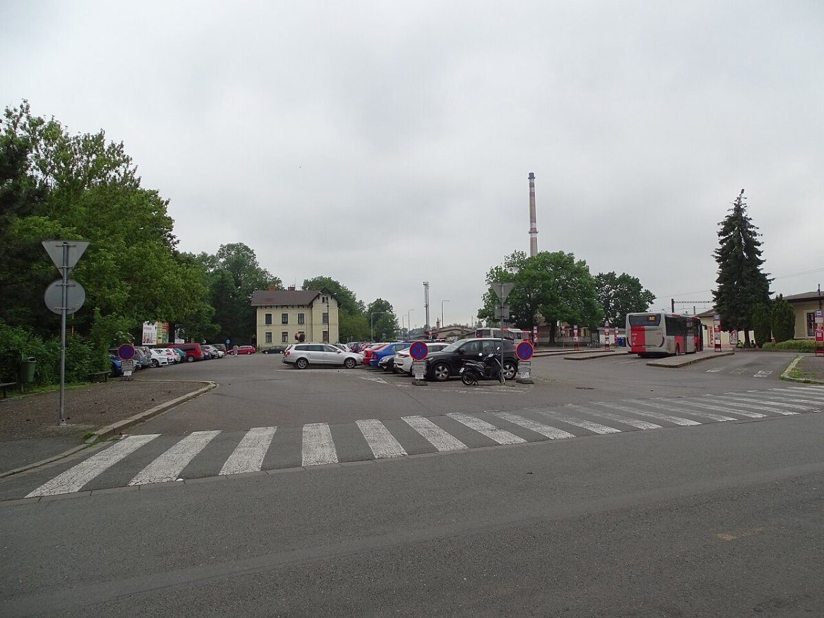 A pedestrian crossing in Nymburk, Czechia