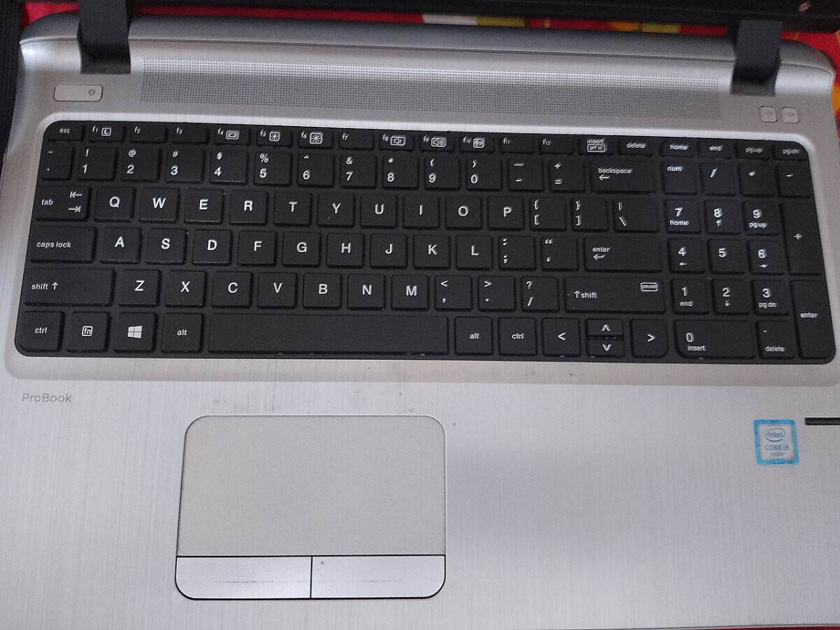 A laptop keyboard