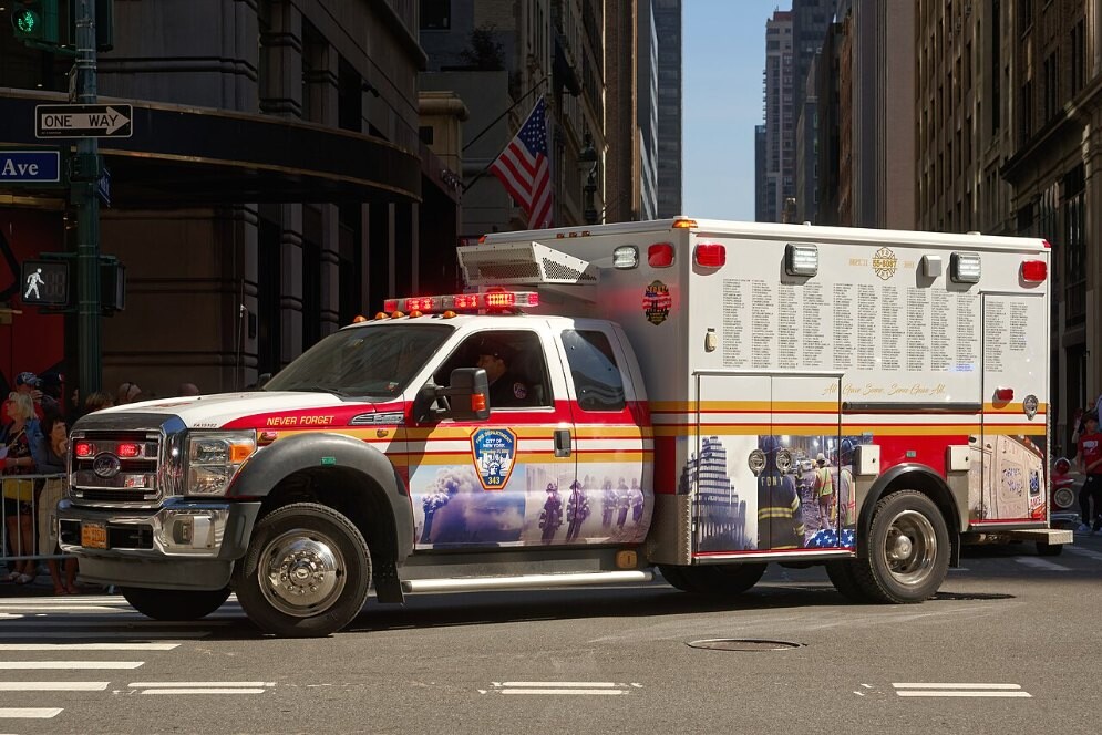 File photo: a New York Fire Department ambulance