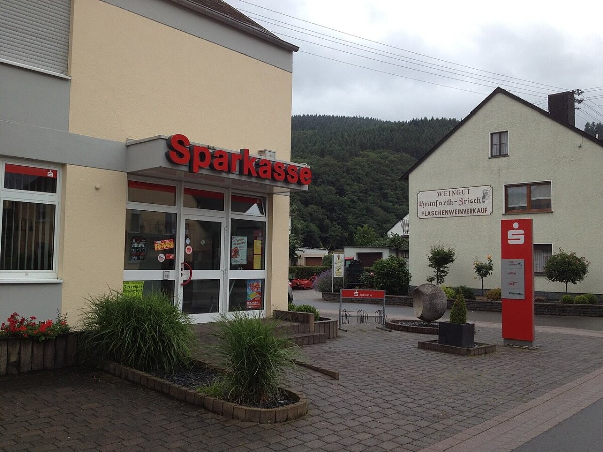 A small savings bank branch in a German village