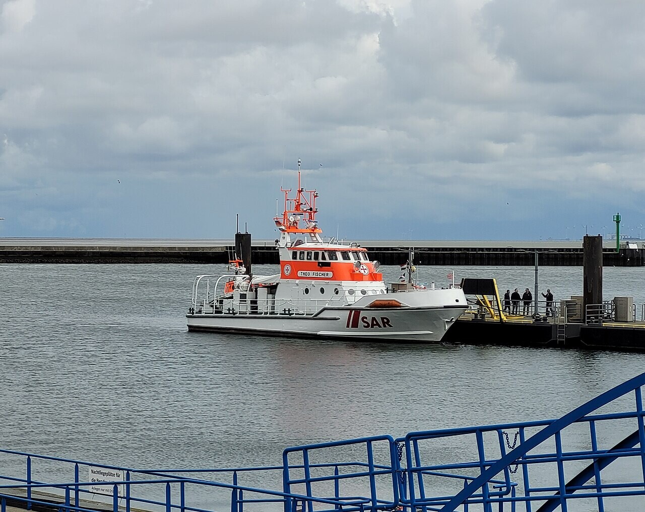 German rescue boat at Borkum harbour