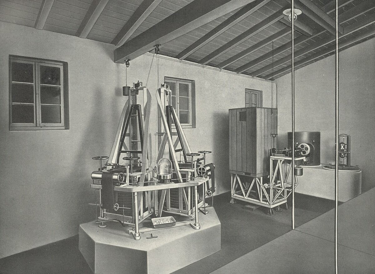 Interior of an early twentieth-century seismological station